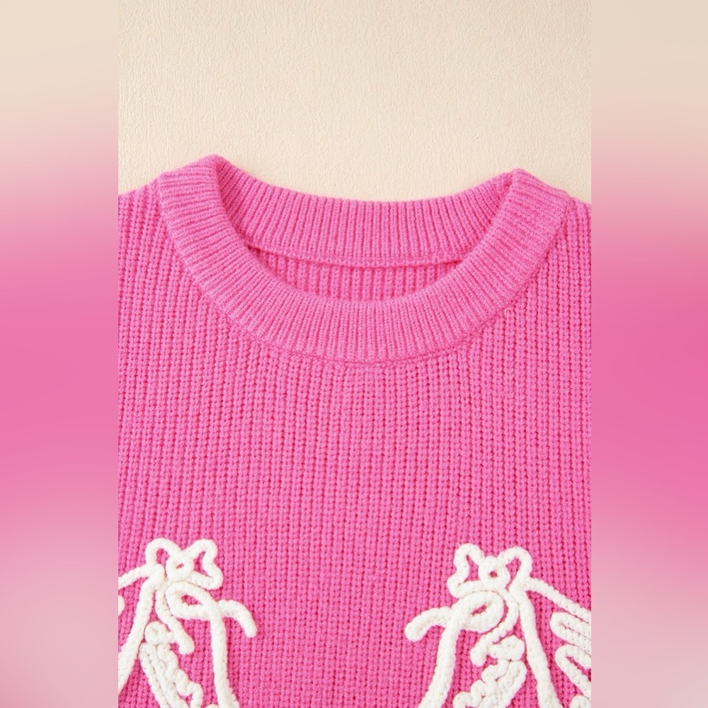 Western Horse Embroidered Round Neck Sweater - Picture 5 of 11